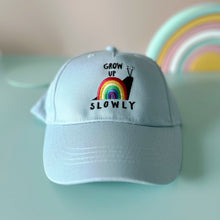 Load image into Gallery viewer, Blue Grow Up Slowly Children&#39;s Cap
