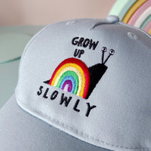 Load image into Gallery viewer, Blue Grow Up Slowly Children&#39;s Cap
