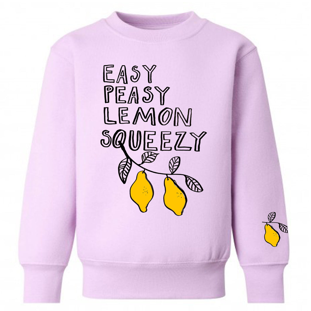 Easy Peasy Lemon Sweatshirt In Lilac
