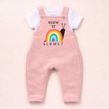 Load image into Gallery viewer, Grow Up Slowly Fleece Dungarees – Multiple Colours Available

