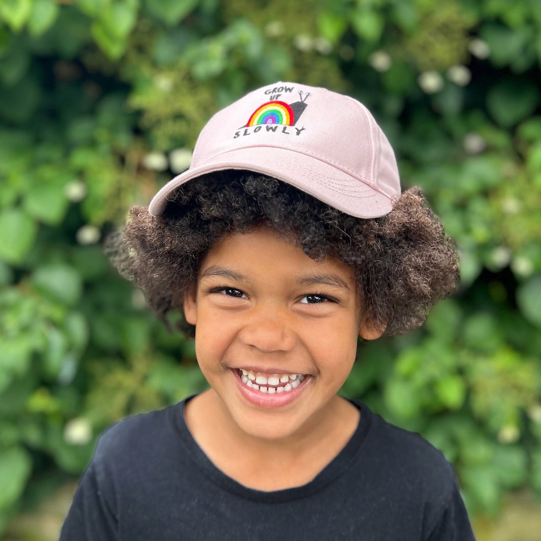 Pink Grow Up Slowly Children's Cap