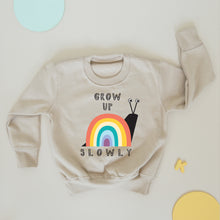 Load image into Gallery viewer, Grow Up Slowly Sweatshirt In Warm Taupe
