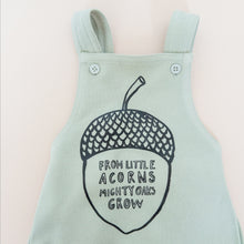 Load image into Gallery viewer, Acorn Fleece Overalls in Sage Green
