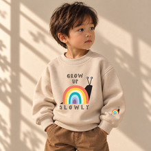 Load image into Gallery viewer, Grow Up Slowly Rainbow Snail Sweatshirt
