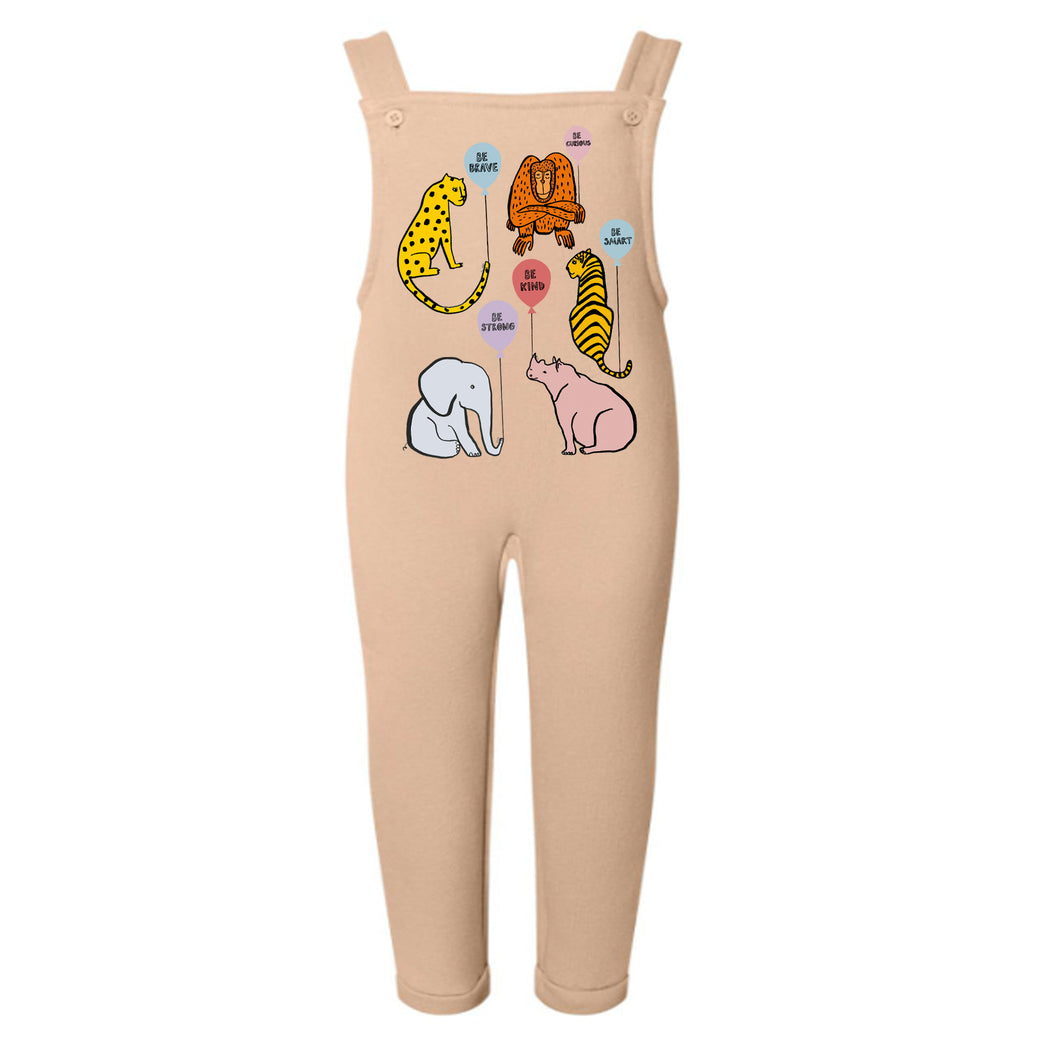 Animal Balloon Overalls in Warm Taupe