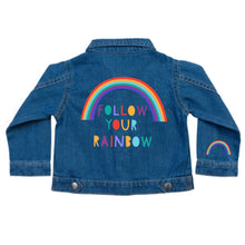 Load image into Gallery viewer, Follow Your Rainbow Denim Jacket
