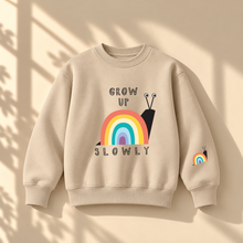 Load image into Gallery viewer, Grow Up Slowly Rainbow Snail Sweatshirt
