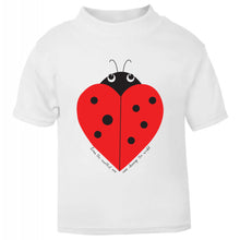 Load image into Gallery viewer, Ladybird Heart White T Shirt
