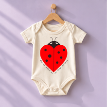 Load image into Gallery viewer, Ladybug Heart Babygrow
