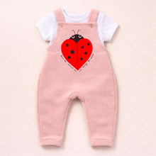 Load image into Gallery viewer, Ladybug Fleece Dungarees – Multiple Colours Available
