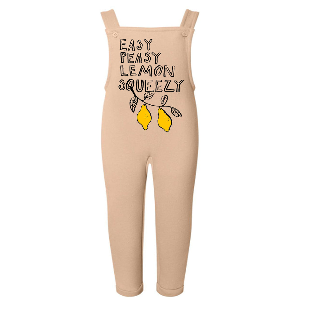 Easy Peasy Lemon Squeezy Overalls in Warm Taupe