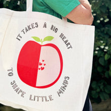 Load image into Gallery viewer, Teachers Gift Apple Tote Bag
