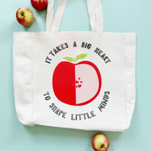 Load image into Gallery viewer, Teachers Gift Apple Tote Bag
