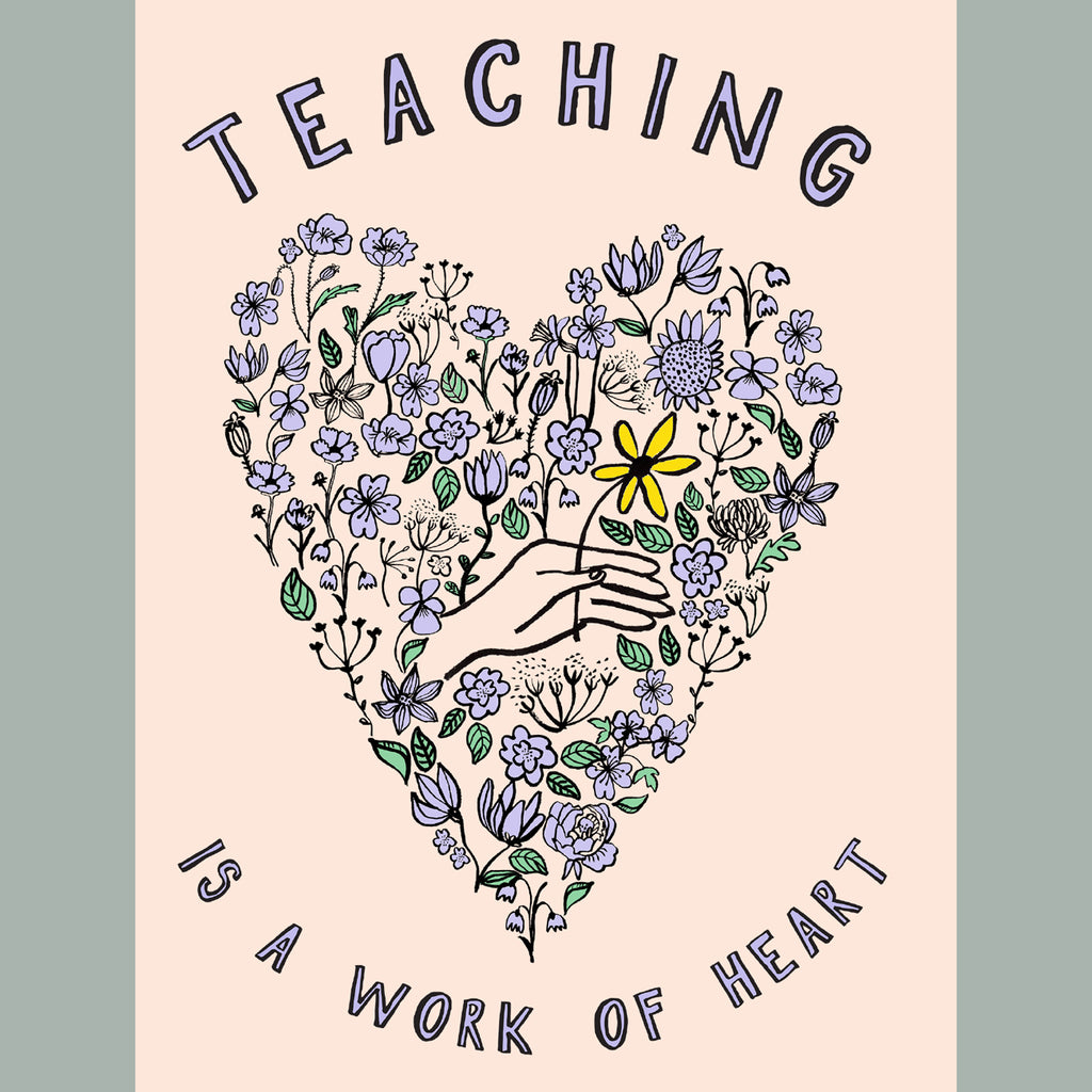 Floral Heart Teaching Card