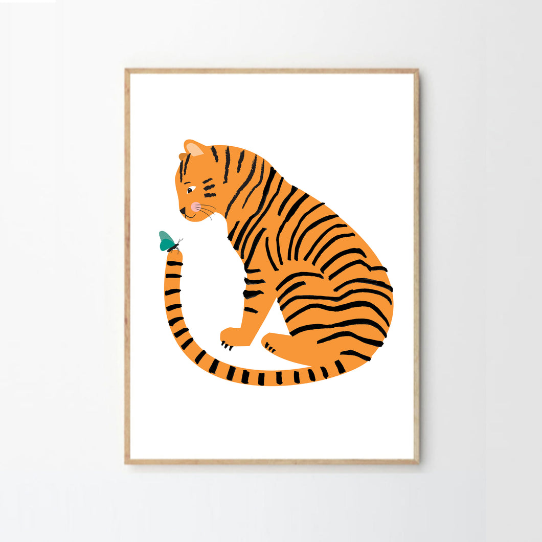 Tiger Friend Personalised Print