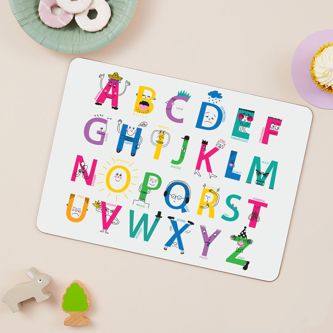 A-Z Of Emotions Children's Placemat