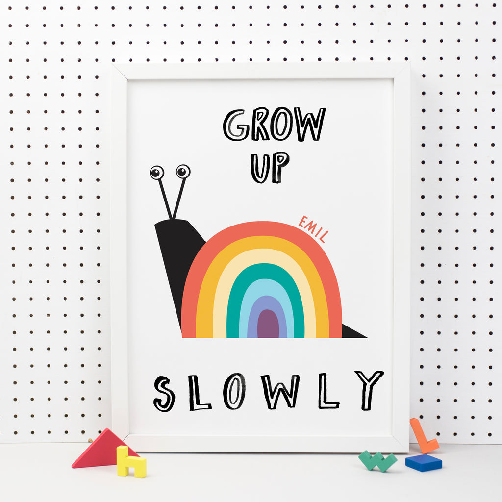 Rainbow Grow Up Slowly Print