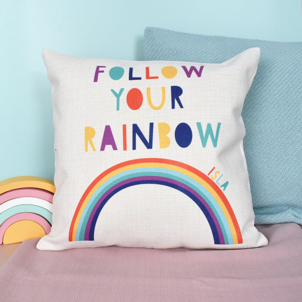Follow Your Dreams Rainbow Cushion