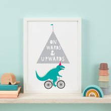 Load image into Gallery viewer, Cycling Dinosaur Print
