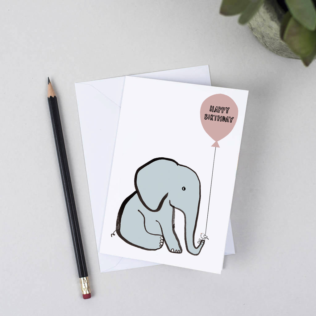 Happy Birthday Elephant Card