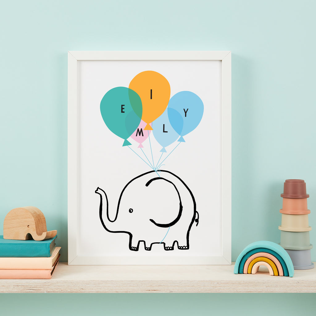 Flying Elephant Print