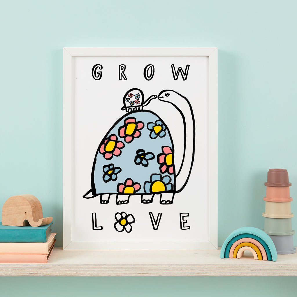 Grow Love Mother Turtle Print