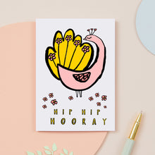 Load image into Gallery viewer, Hip Hip Hooray Peacock Card
