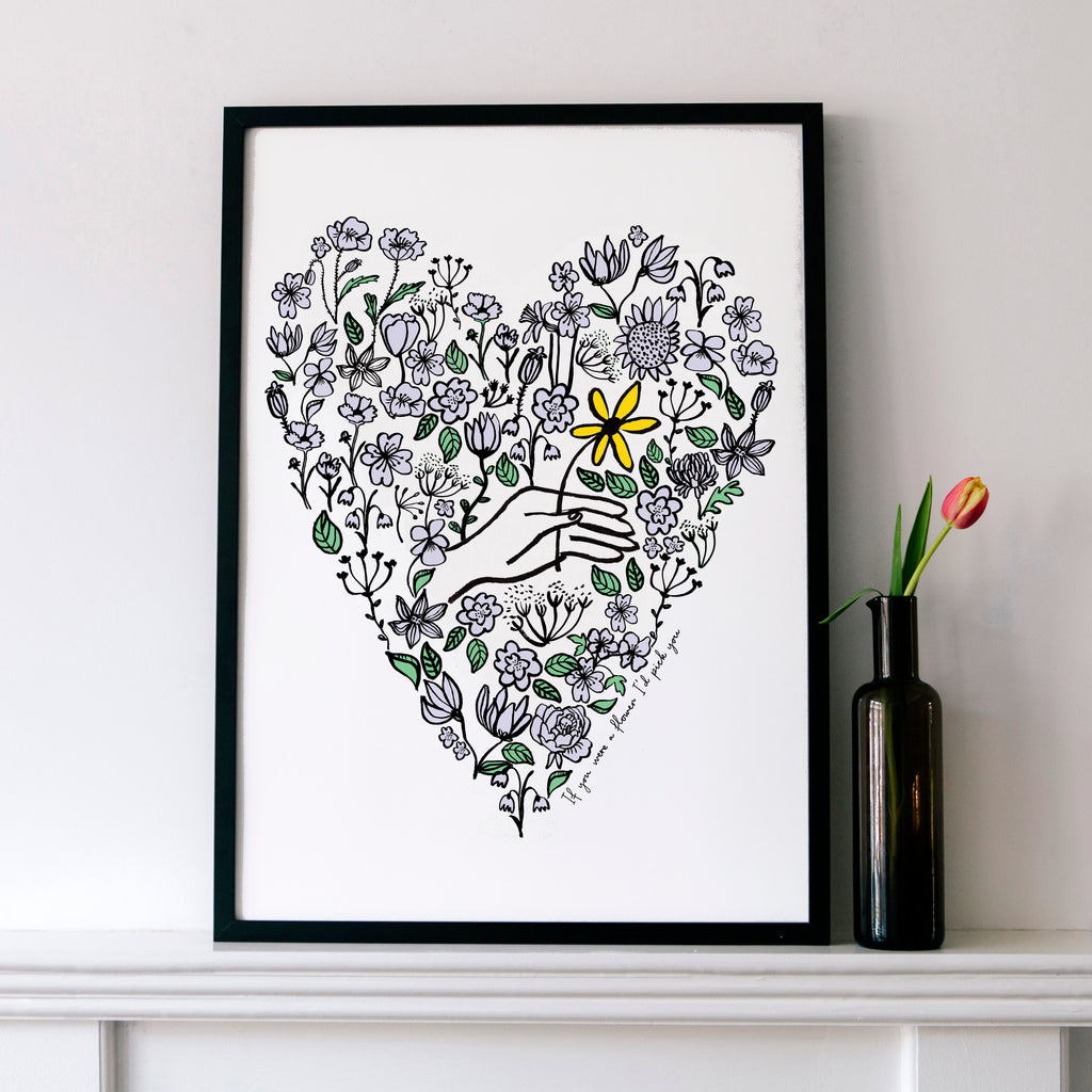 Floral Heart Print