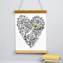 Load image into Gallery viewer, Floral Heart Print
