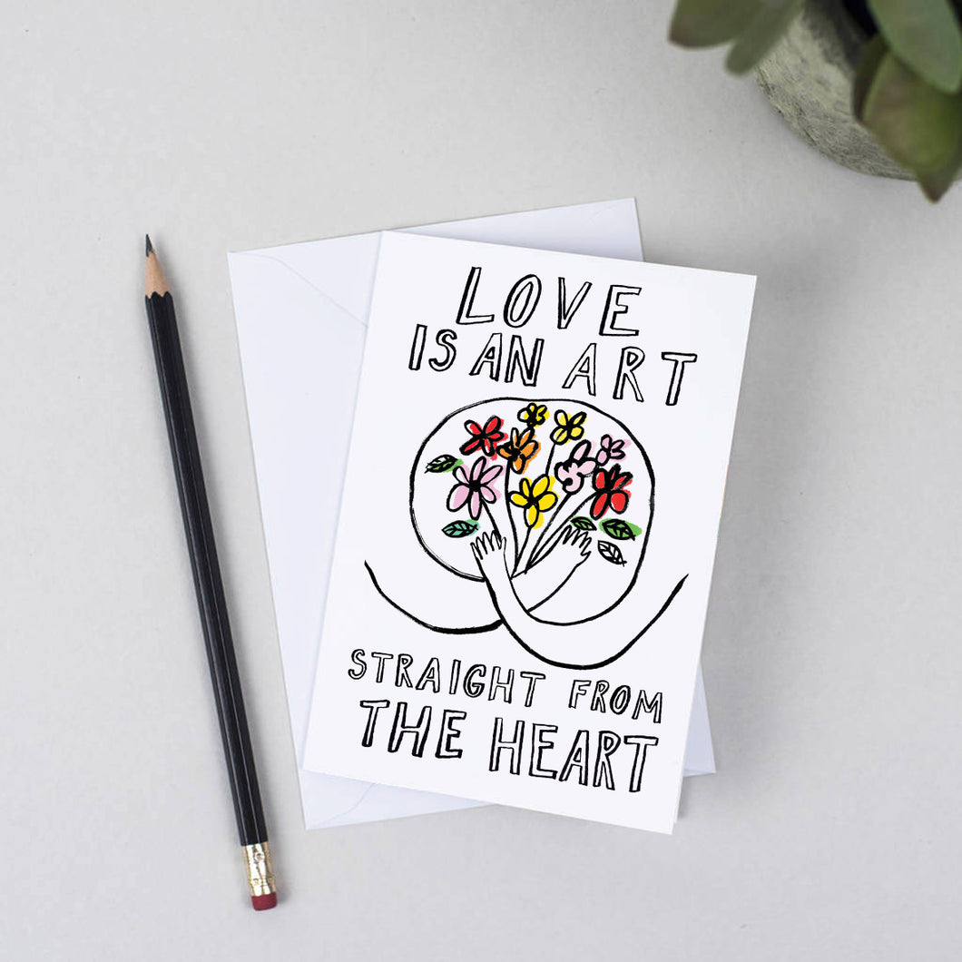 Love Is An Art Valentines Card