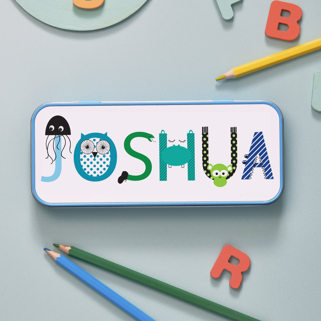 Children's Personalised Name Pencil Case - Various Colours
