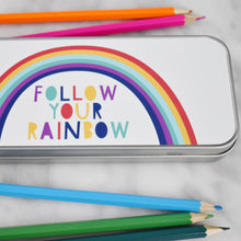 Load image into Gallery viewer, Children&#39;s Rainbow Personalised Pencil Case
