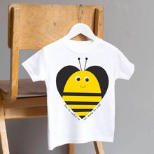 Load image into Gallery viewer, Bee Heart White T Shirt
