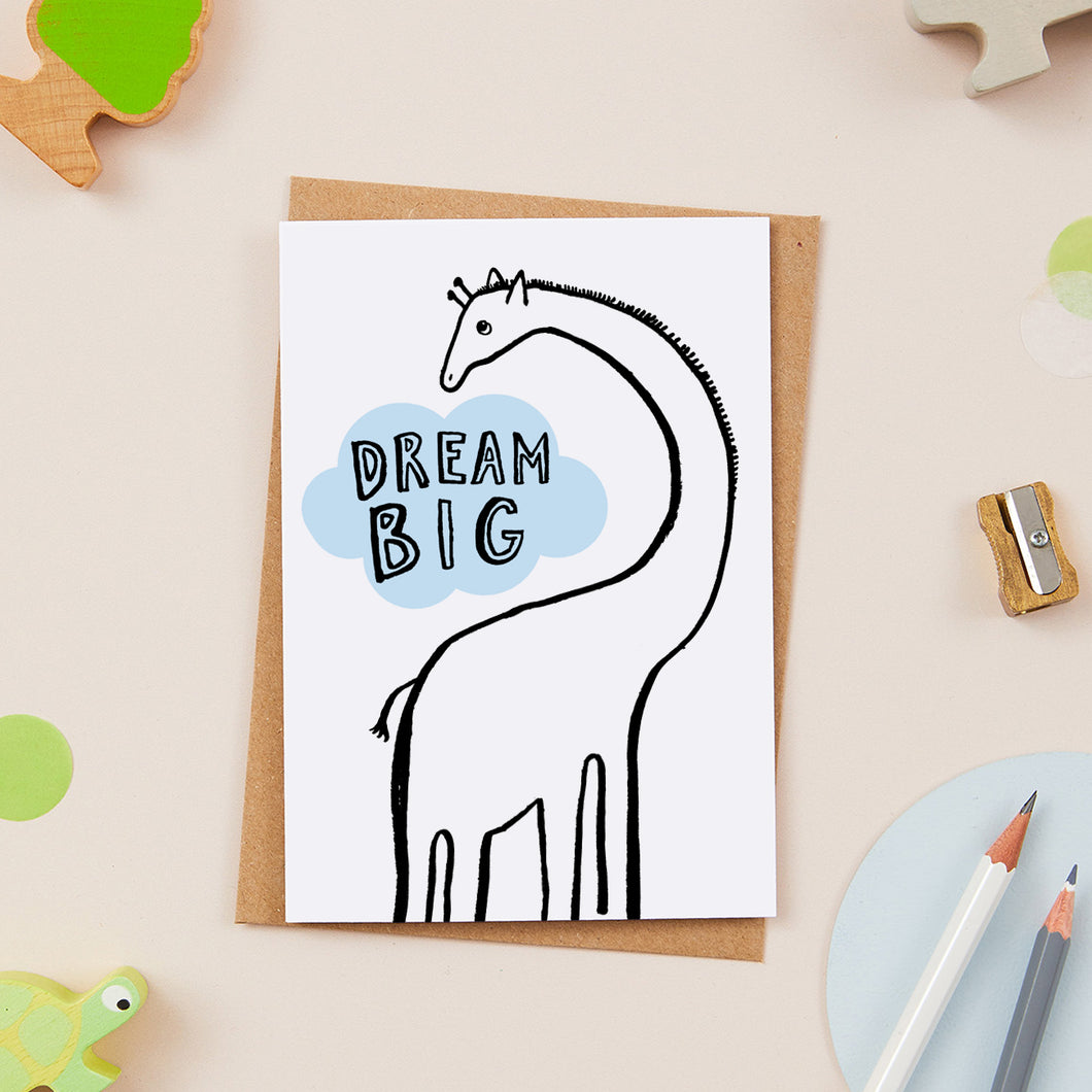 Dream Big Giraffe Card