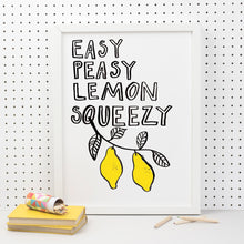 Load image into Gallery viewer, Easy Peasy Lemon Sqeezy Art Print
