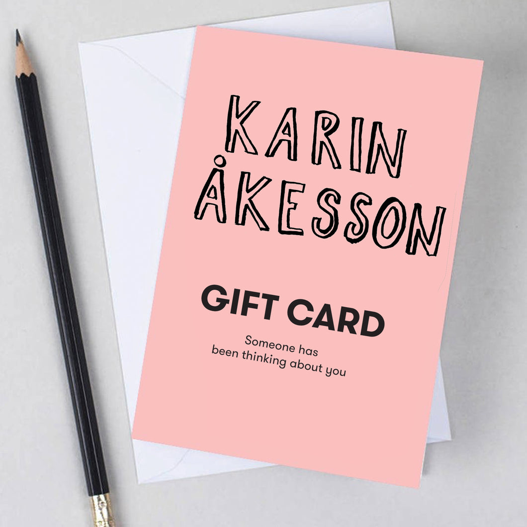 Gift Card Karin Åkesson Design, various amounts available