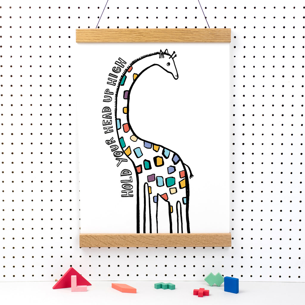 Hold Your Head Up High Giraffe Print