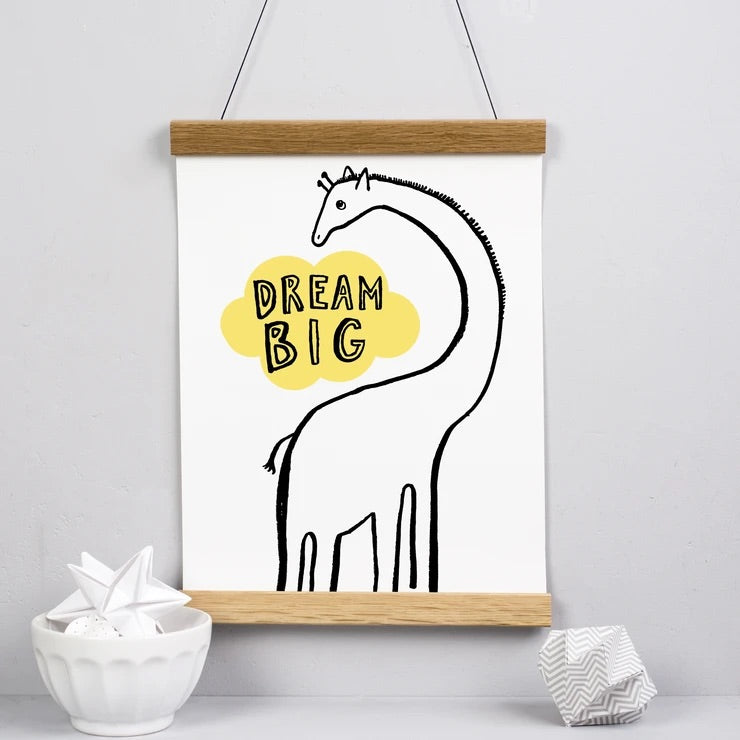 Dream Big Giraffe Print
