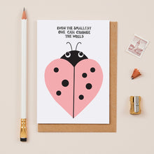 Load image into Gallery viewer, Ladybird Heart Greeting Card
