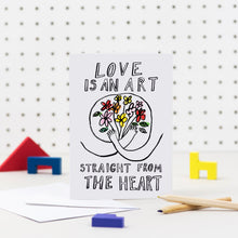 Load image into Gallery viewer, Love Is An Art Valentines Card
