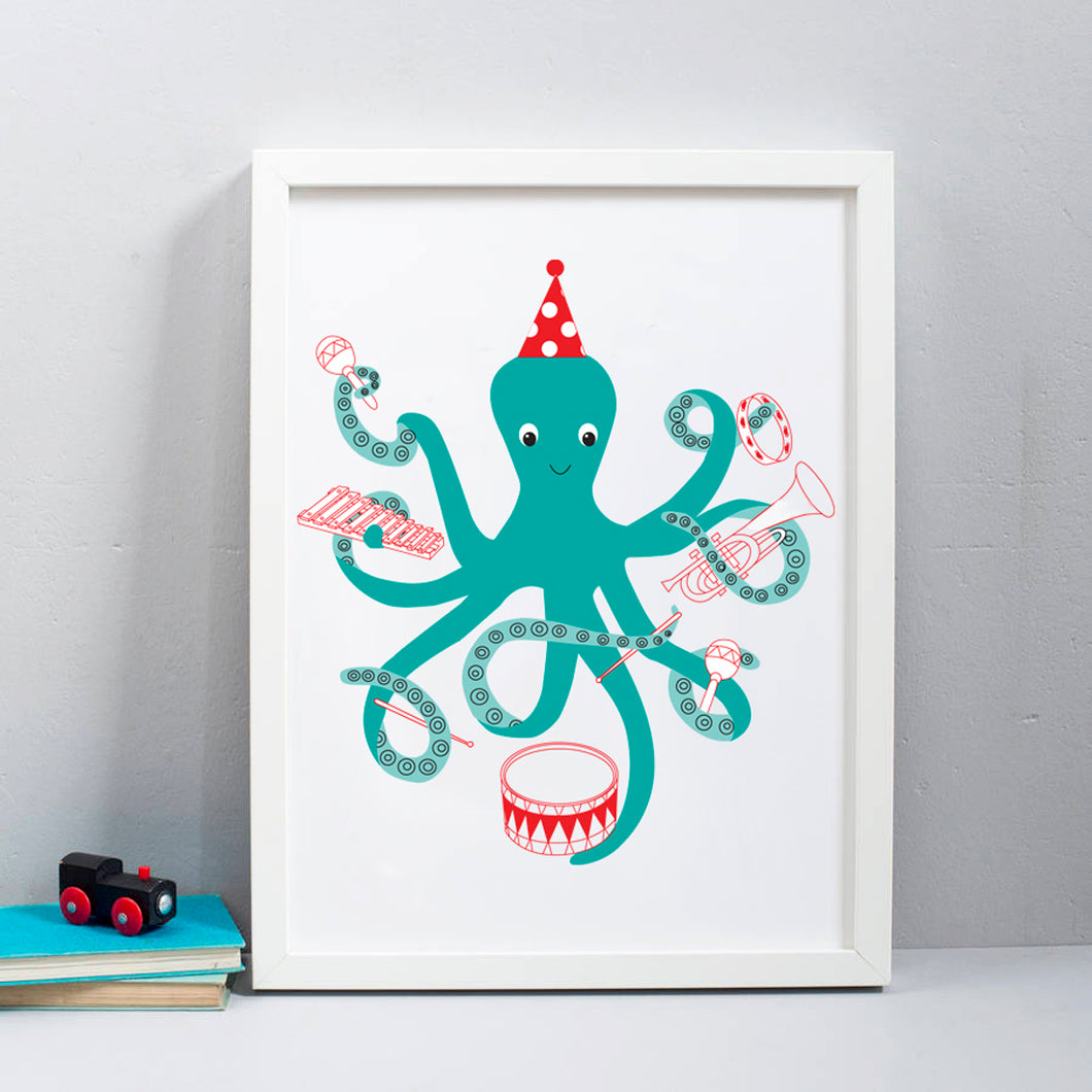 Musical Octopus Print