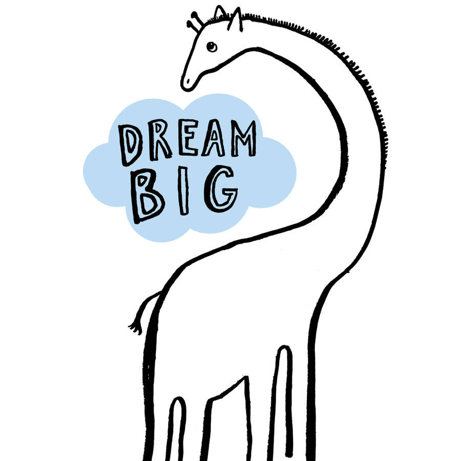 Dream Big Giraffe Card