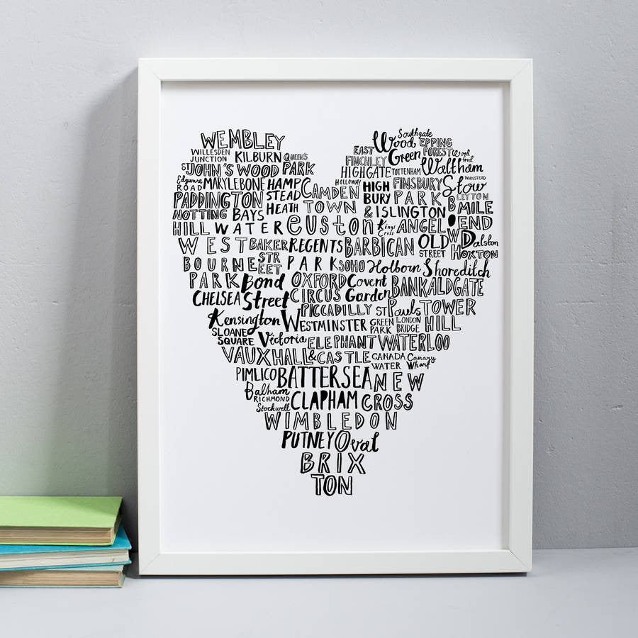 'My Heart Belongs To London' 30x40 cm Print