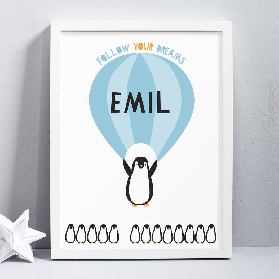 Personalised Follow Your Dreams Print