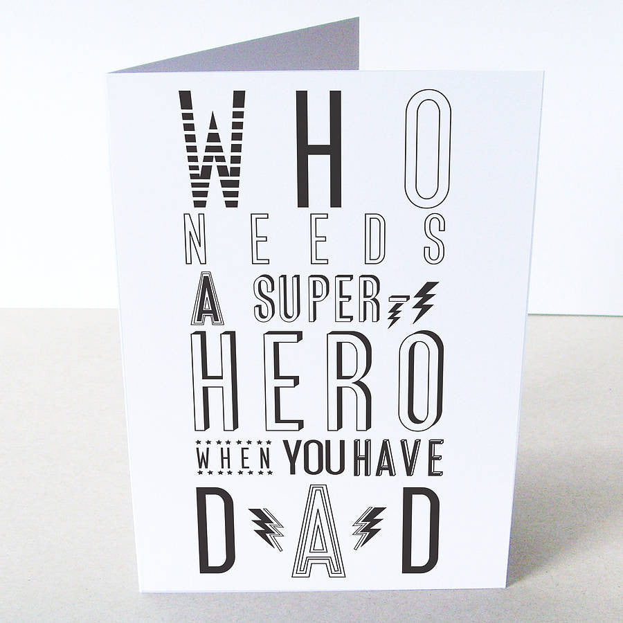 'Super Hero Dad' Card
