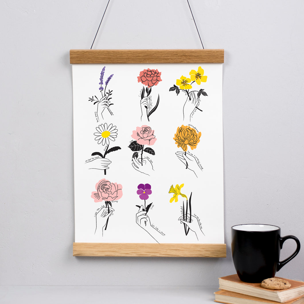 Say It With Flowers Floriography Print