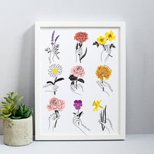 Load image into Gallery viewer, Say It With Flowers Floriography Print
